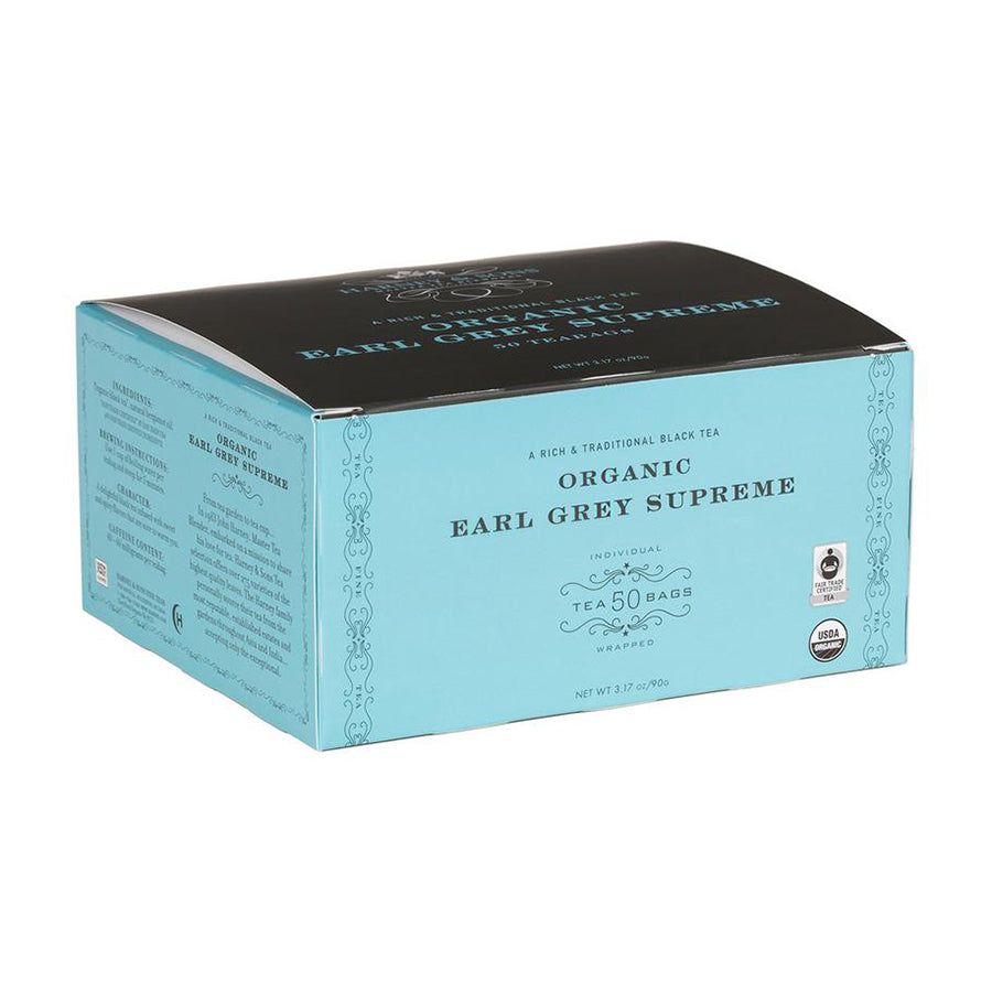 Harney & Sons BIO Čaj Earl Grey Supreme, škatla s 50 čajnimi vrečkami