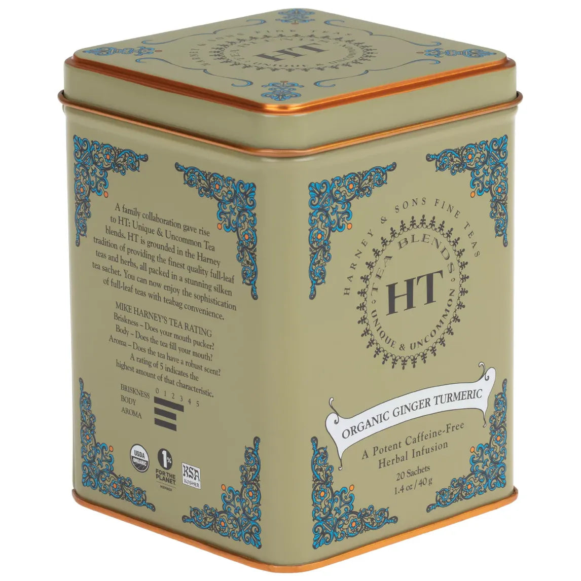 Harney & Sons HT Čaj Organski ingver in kurkuma, 20 vrečk