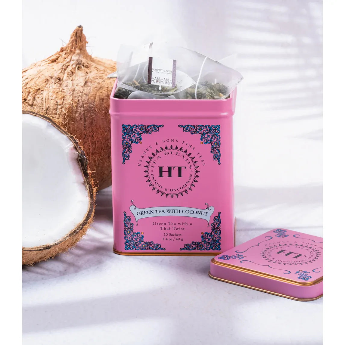 Harney & Sons HT Zeleni čaj s kokosom, 20 vrečk
