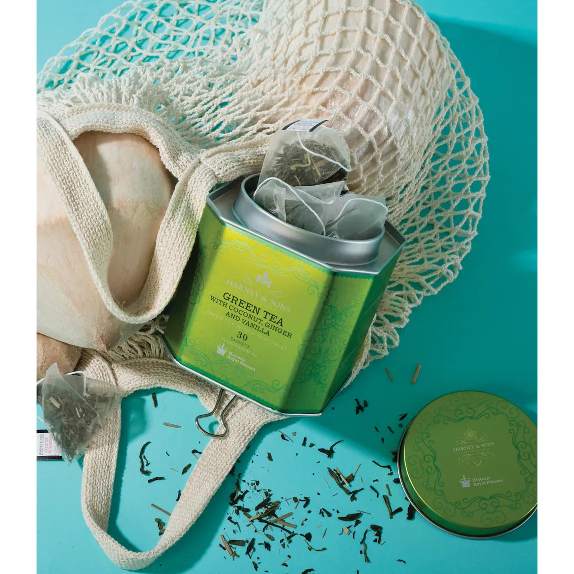 Harney & Sons HRP Zeleni čaj s kokosom in ingverjem, 30 vrečk